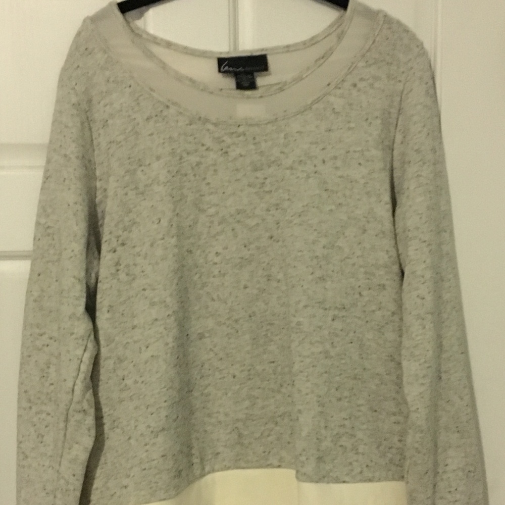 Heather gray Lane Bryant crew neck sweatshirt